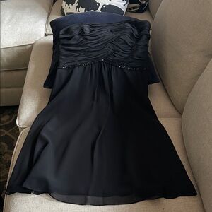 White House Black Market Strapless Black Dress